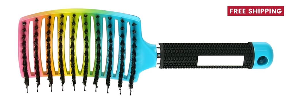 The soft and flexible bristles of these detangling brushes not only reduce hair breakage but also give a gentle massage to your scalp.