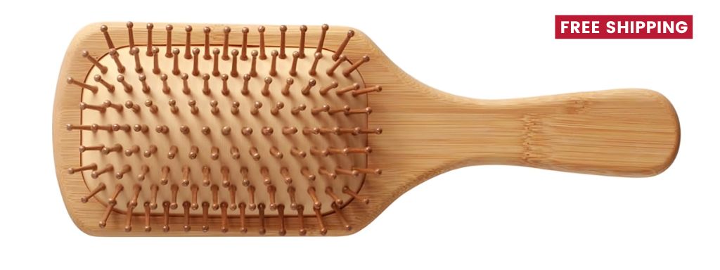 The bristles of wooden brush are made from bamboo which is soft, natural, and gives a comfortable feel. It's polished off with a soy wax finish that is 100% vegan and cruelty-free.