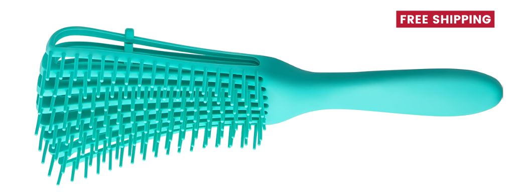 The detangling brush has 8 Panels flex to reduce tension and cut detangling time in half. No more tears, give you pain-free brushing, and maximum comfort.